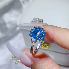 3 Carat Moissanite 925 Sterling Silver Ring OutfitFlow