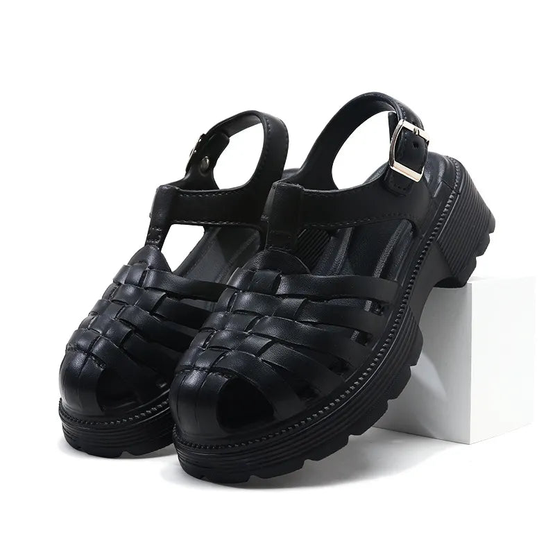 Round Toe Platform Sandals OutfitFlow