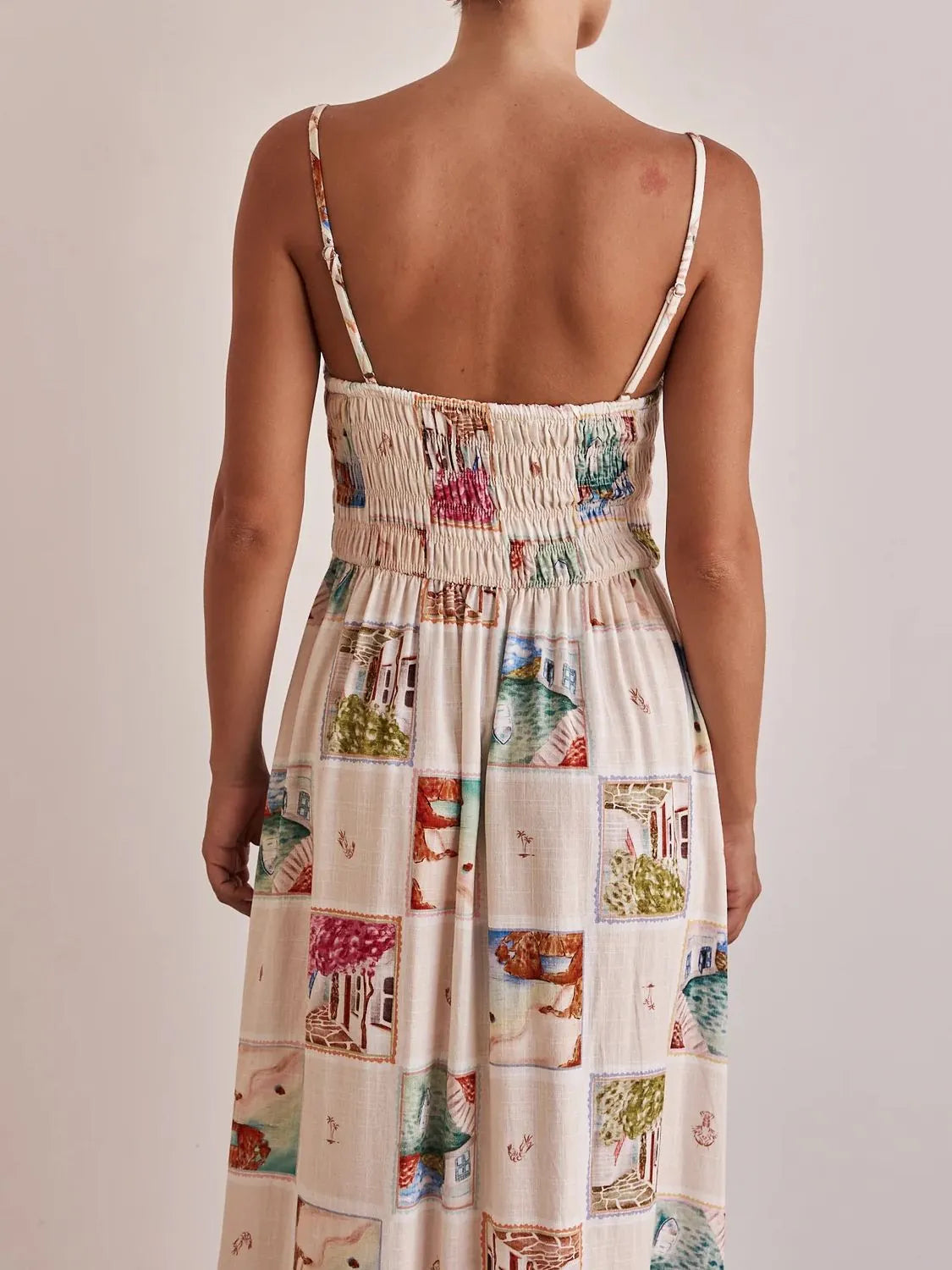 Smocked Square Neck Cami Dress OutfitFlow