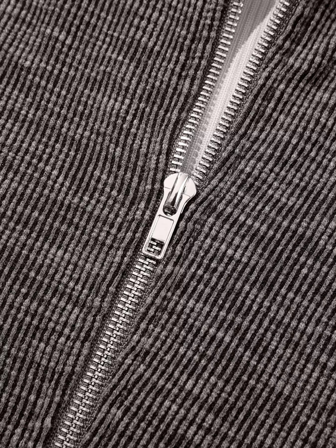 Ribbed Leopard Print Contrast Collar Zip Hoodie OutfitFlow