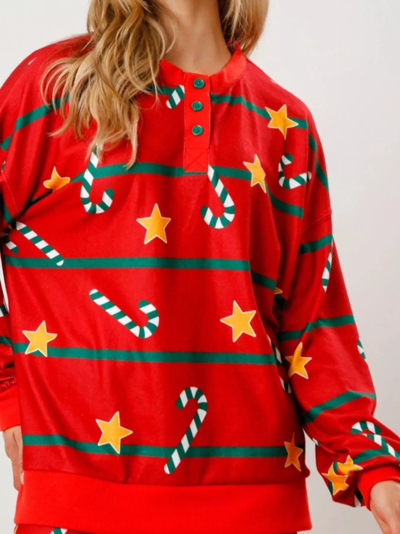 Christmas Long Sleeve Top and Pants Lounge Set OutfitFlow