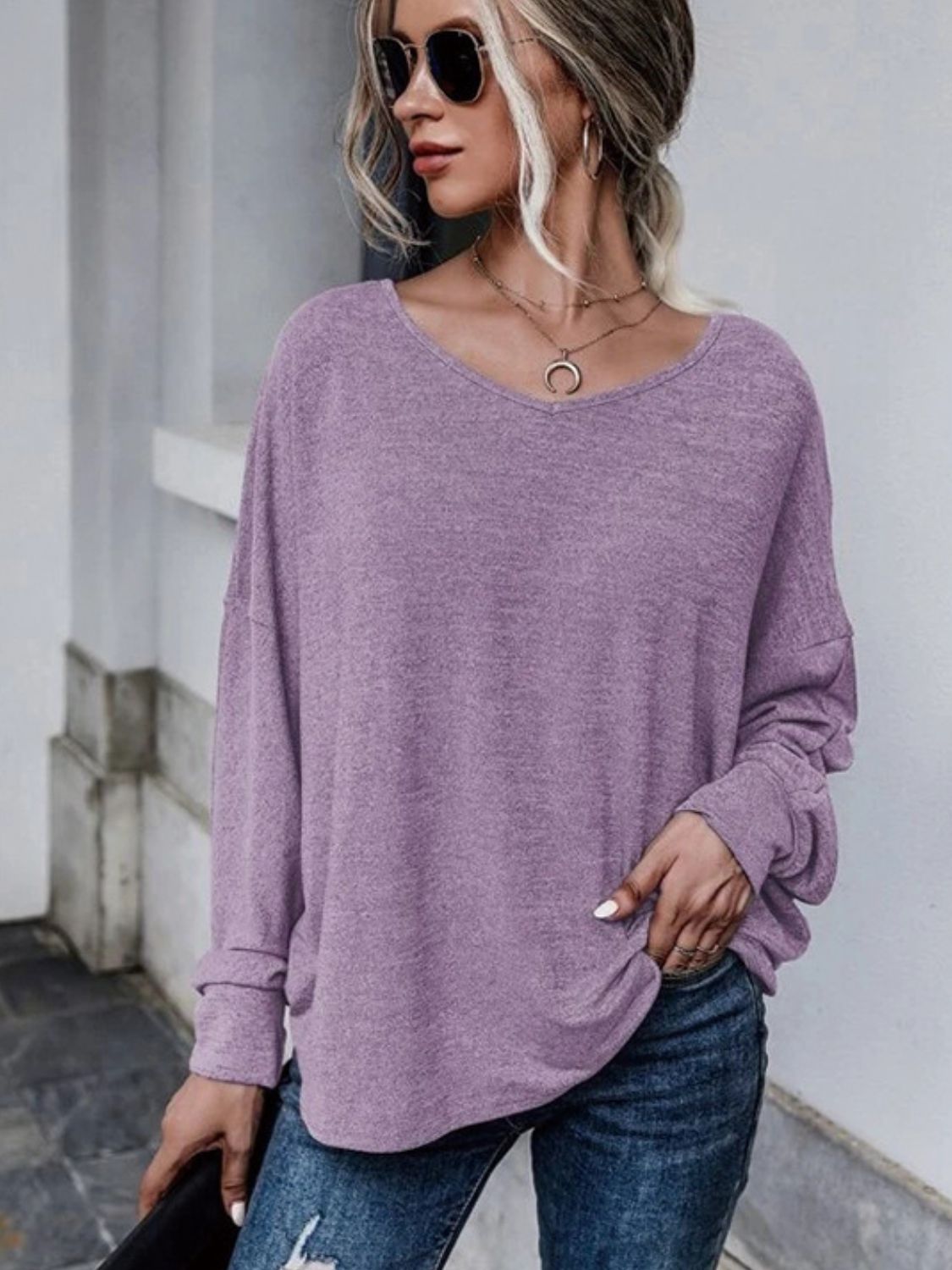 Outfit Flow - Full Size Double Tie Drop Shoulder Long Sleeve T-Shirt