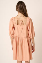 Mittoshop Pintuck Detail Tie Back Mini Dress OutfitFlow