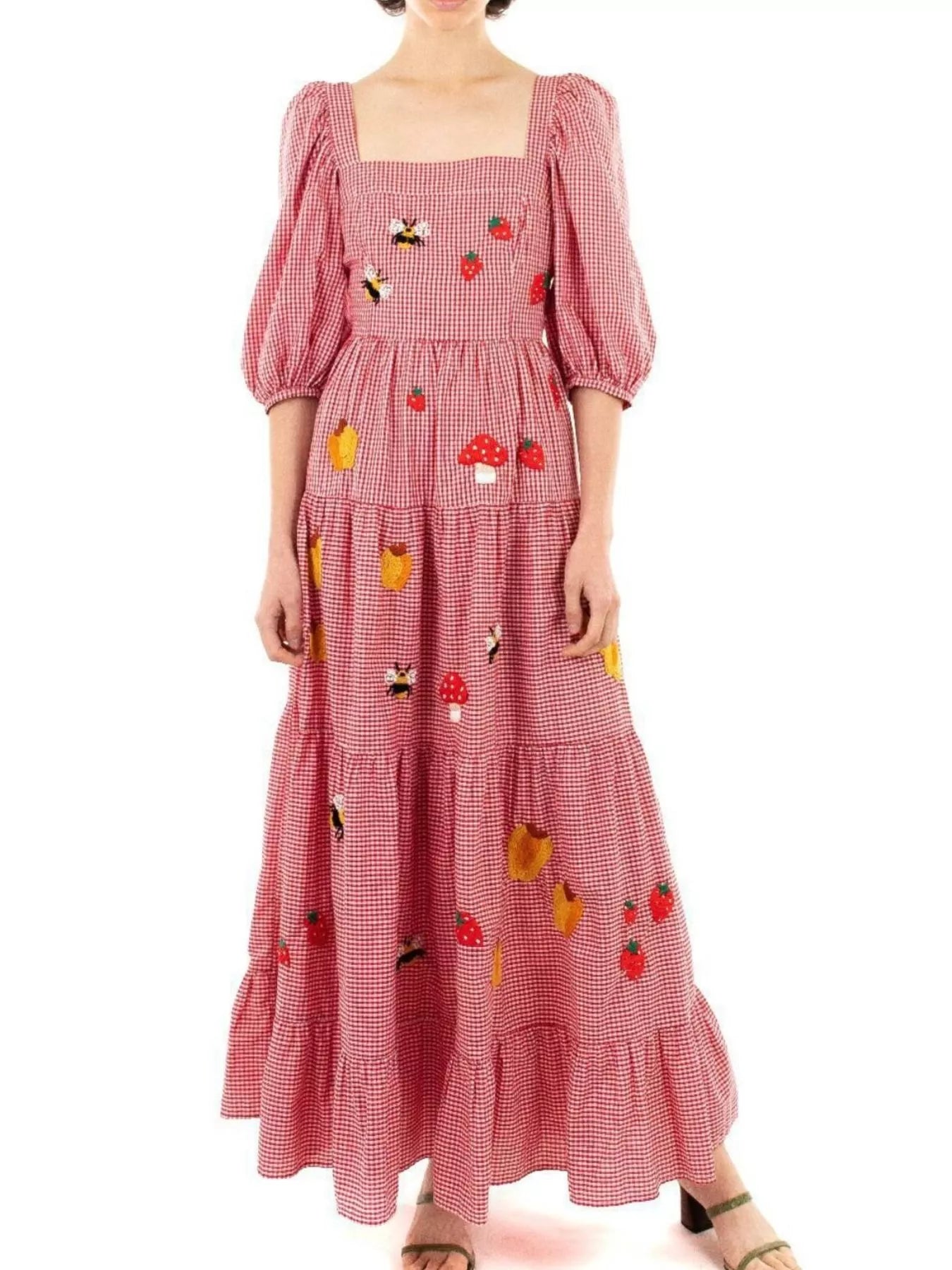 Square Neck Tiered Maxi Dress OutfitFlow