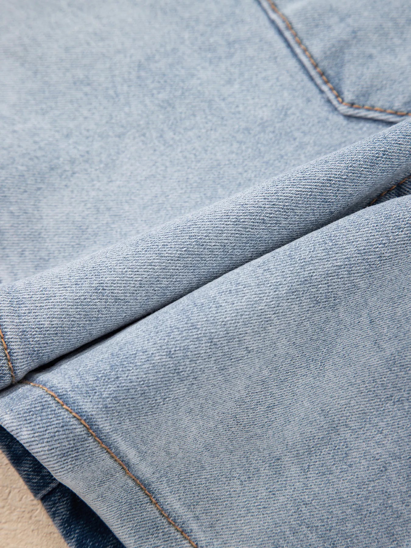 Wash High Rise Denim Shorts OutfitFlow