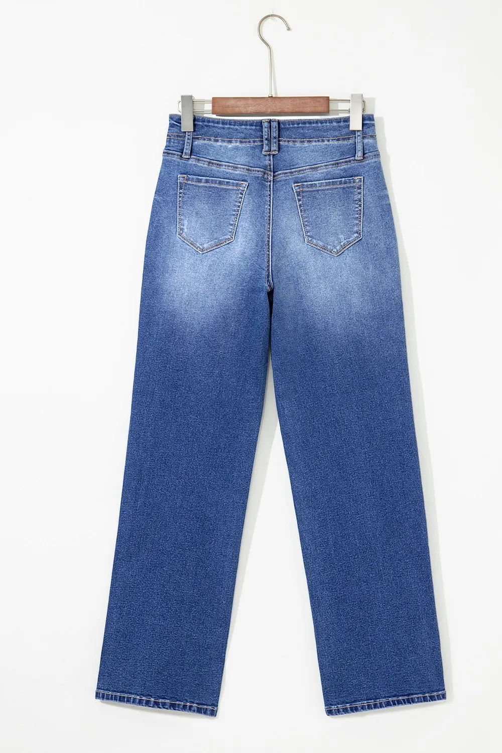 High-Waisted Wide-Leg Vintage Wash Jeans OutfitFlow