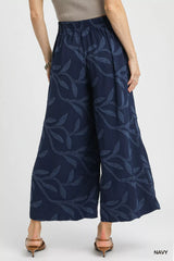 Umgee Jacquard Wide-Leg Pants OutfitFlow