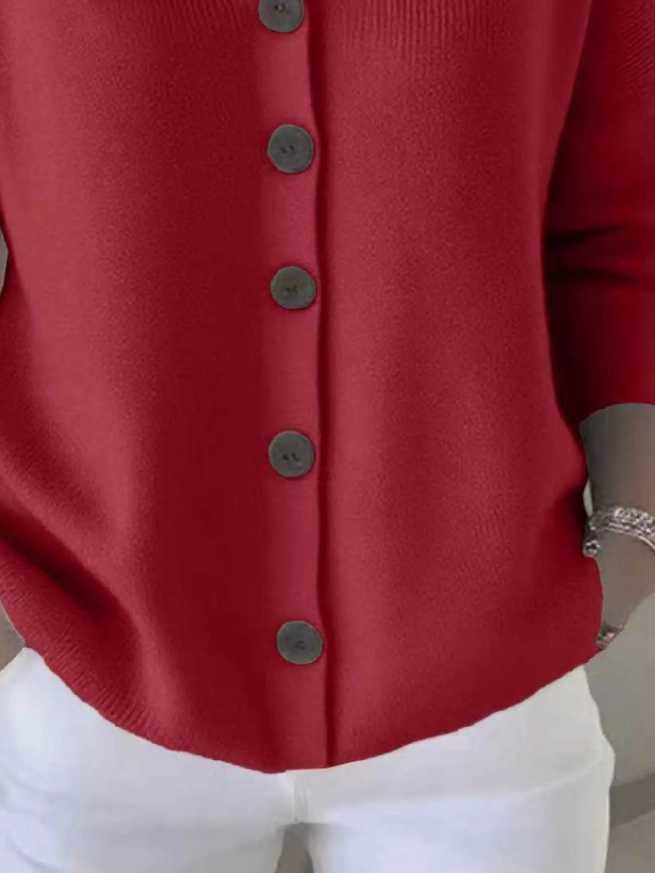 Full Size Hooded Button-Front Soft Knit Cardigan Plus Size OutfitFlow