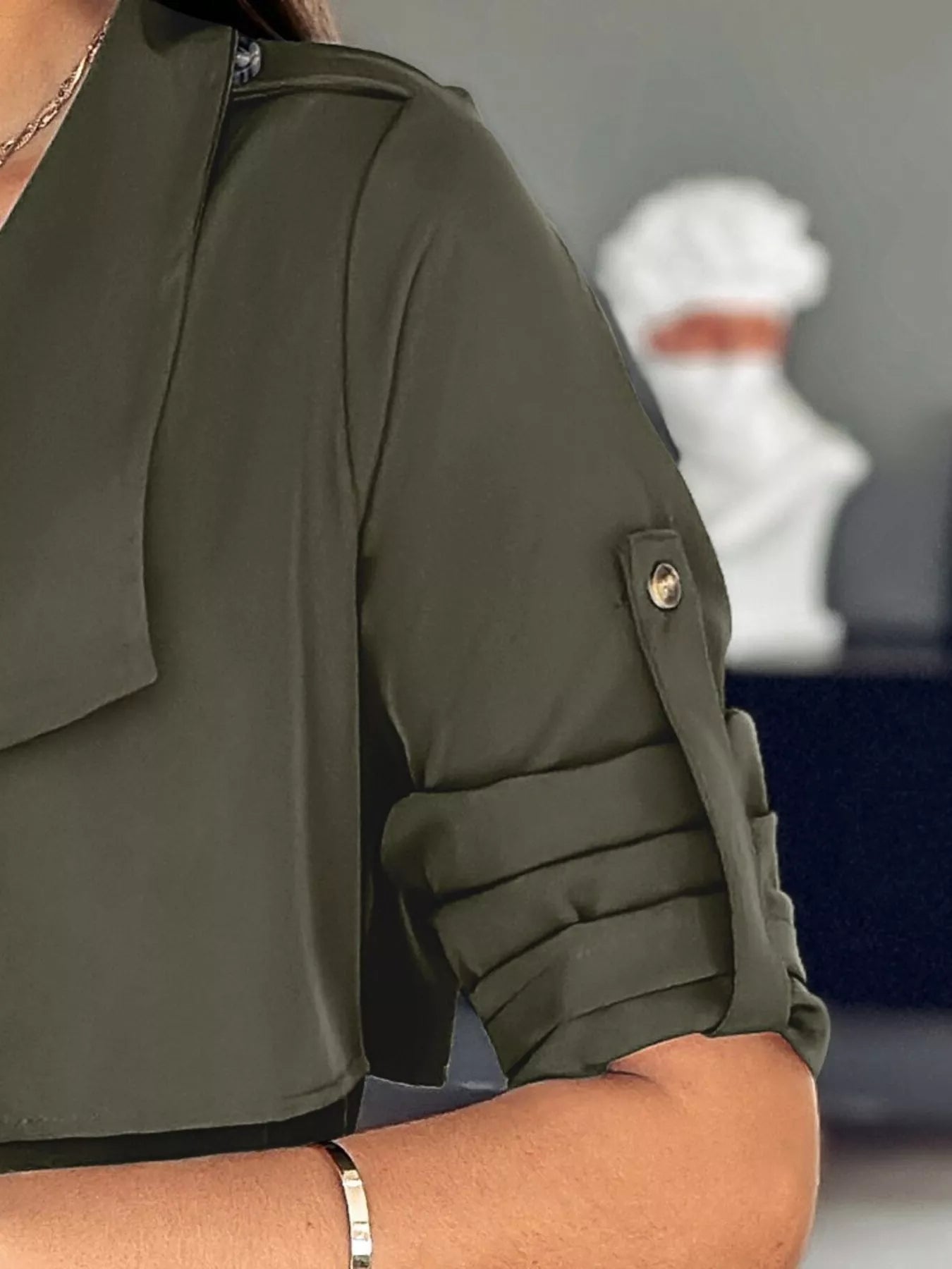 Drape Collar Lightweight Trench Coat OutfitFlow