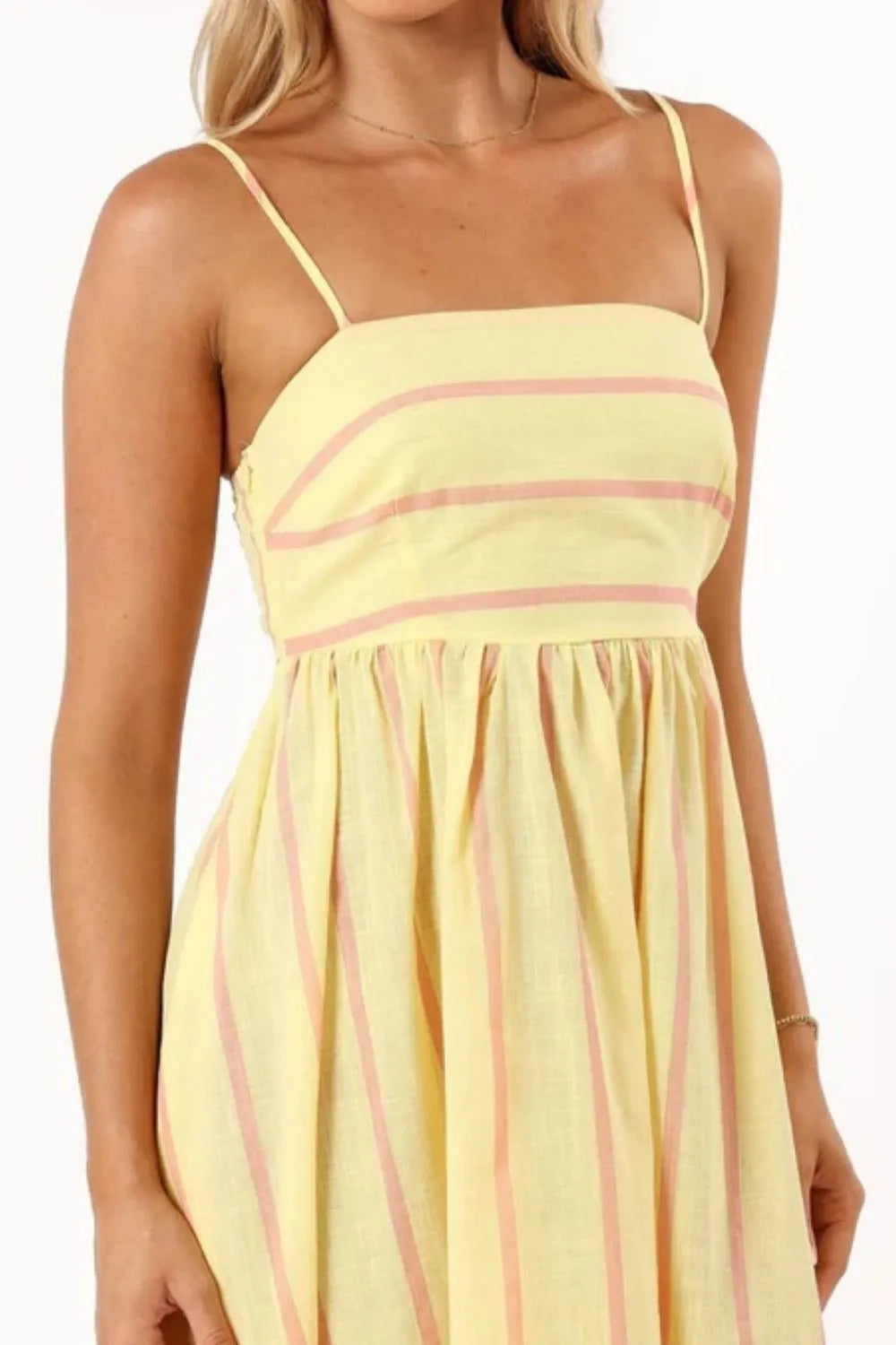 Striped Square Neck Cami Dress OutfitFlow