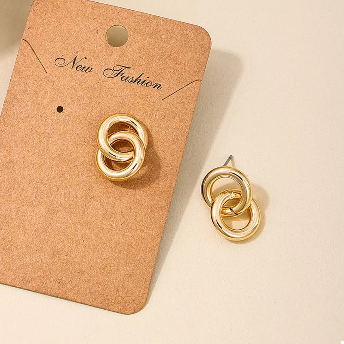 Interlocked Chain Link Stud Earrings OutfitFlow