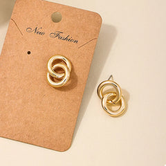 Interlocked Chain Link Stud Earrings OutfitFlow