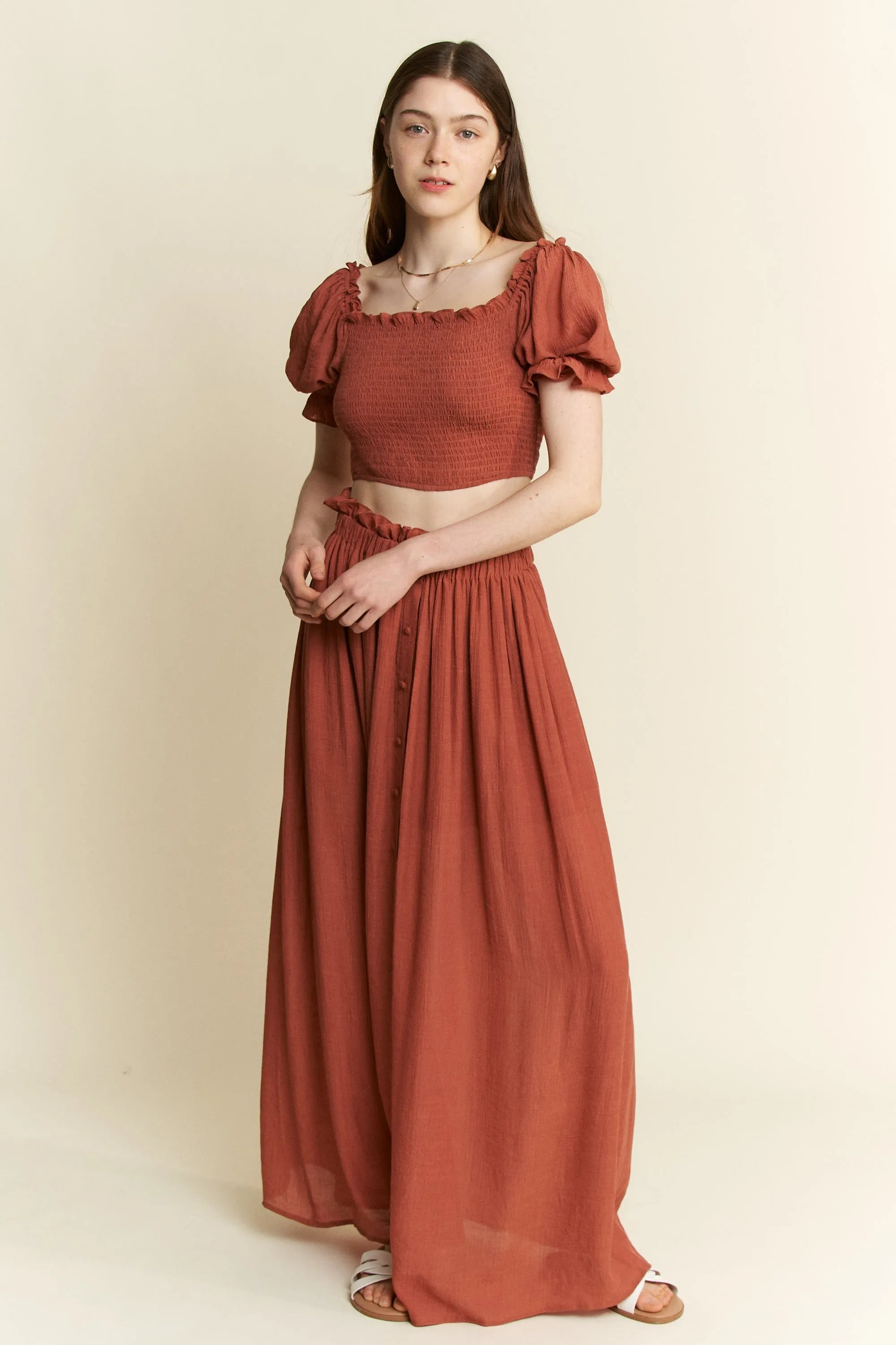 Jade By Jane 2 Piece Crop Top and Skirt Set OutfitFlow