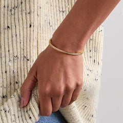 Stainless Steel Inlaid Zircon Bracelet OutfitFlow