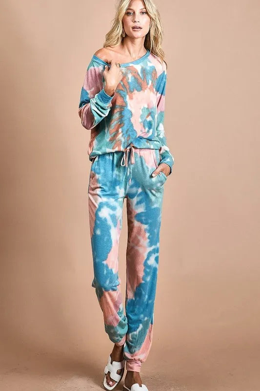 BiBi Tie Dye French Terry Jogger Pants OutfitFlow