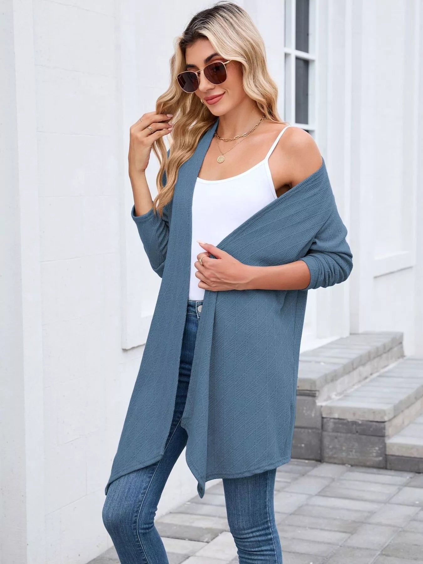Open Front Long Cardigan OutfitFlow