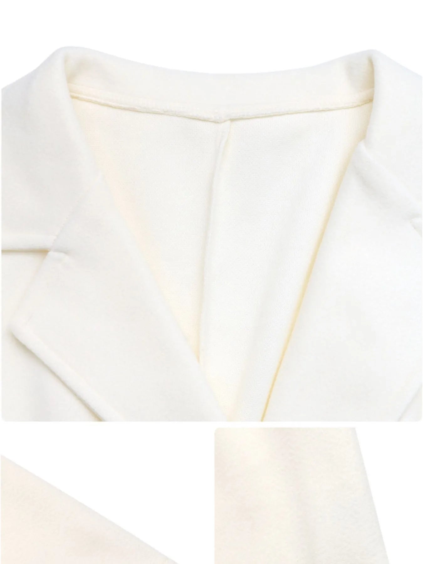 Lapel Collar Long Sleeve Longline Coat Trendsi