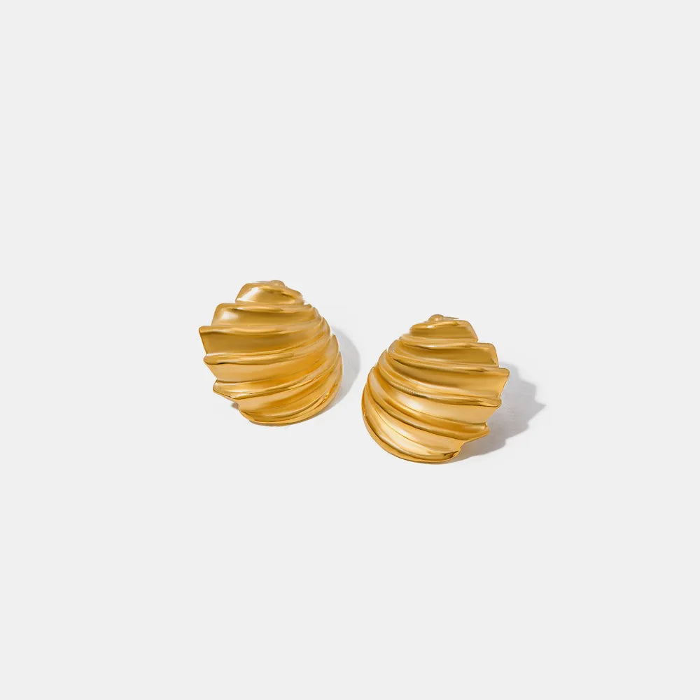Stainless Steel Shell Shape Stud Earrings OutfitFlow
