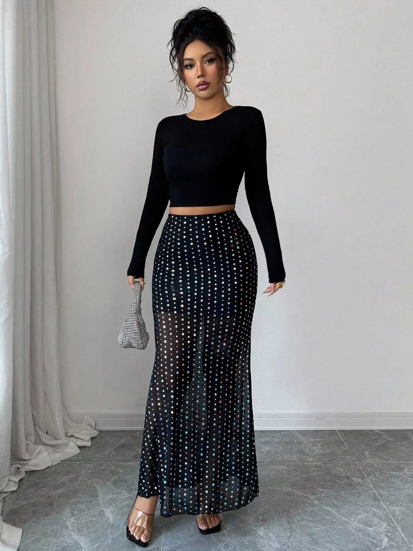 Polka Dot Maxi Skirt OutfitFlow
