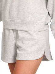 Zenana Scuba Long Sleeve Sweatshirt and Shorts Set OutfitFlow
