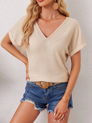 Boho Crochet Back Knit T-Shirt OutfitFlow