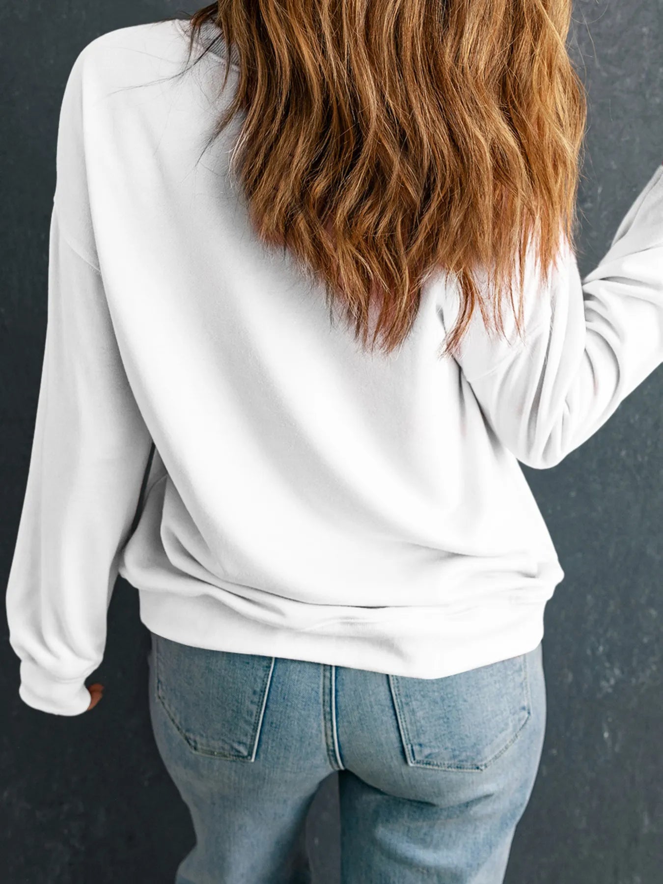 Ace Card Cowboy Graphic Long Sleeve Sweatshirt OutfitFlow