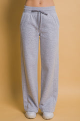 Outfit Flow - Love Tree Drawstring Wide Leg Sweatpants with Pockets