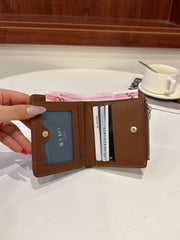 PU Leather Color Block Wallet OutfitFlow