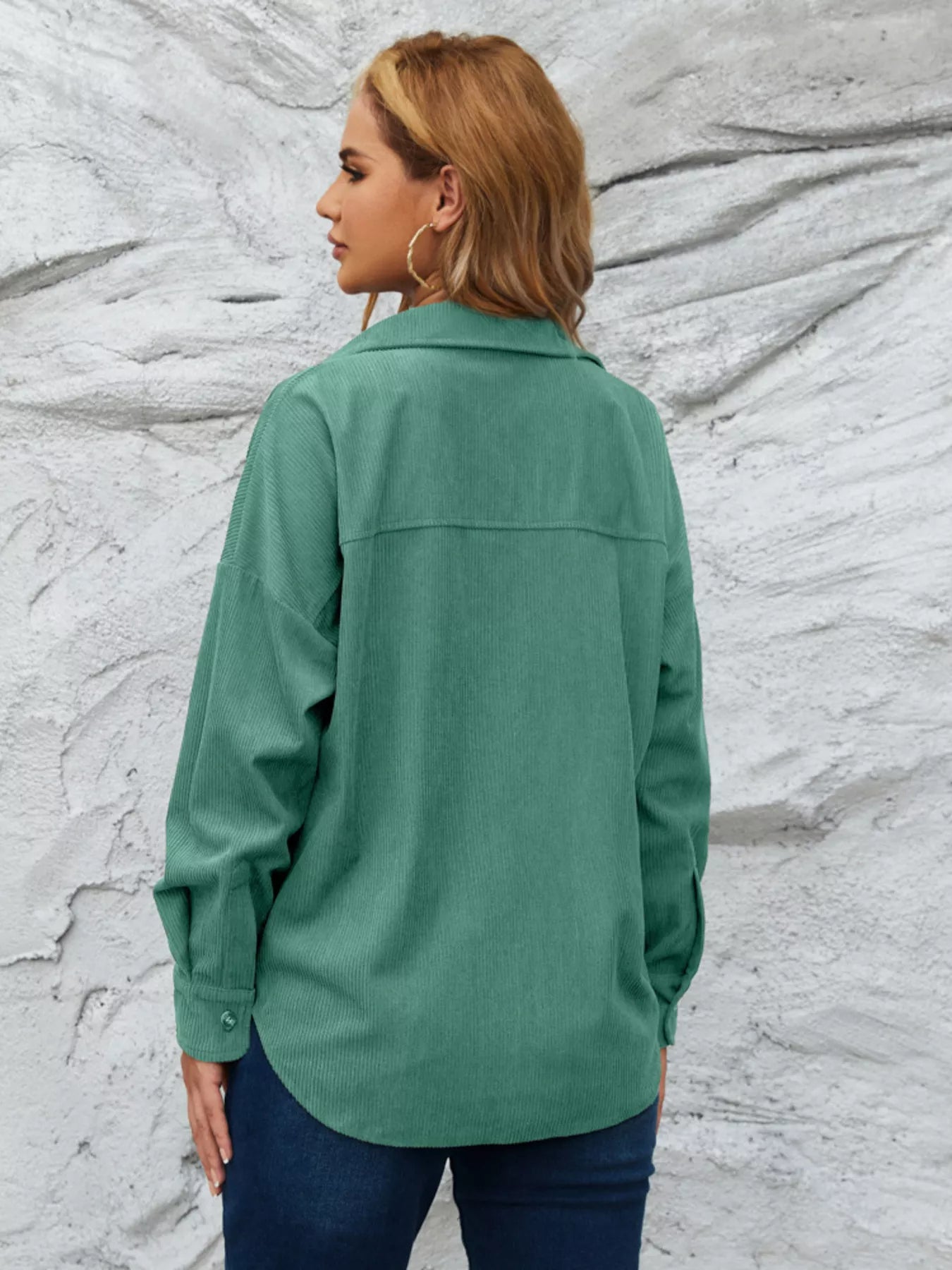 Corduroy Button-Up Shirt OutfitFlow