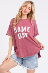 Mittoshop GAME DAY Round Neck Short Sleeve T-Shirt OutfitFlow