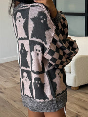 Ghost Dropped Shoulder Long Sleeve Sweater OutfitFlow