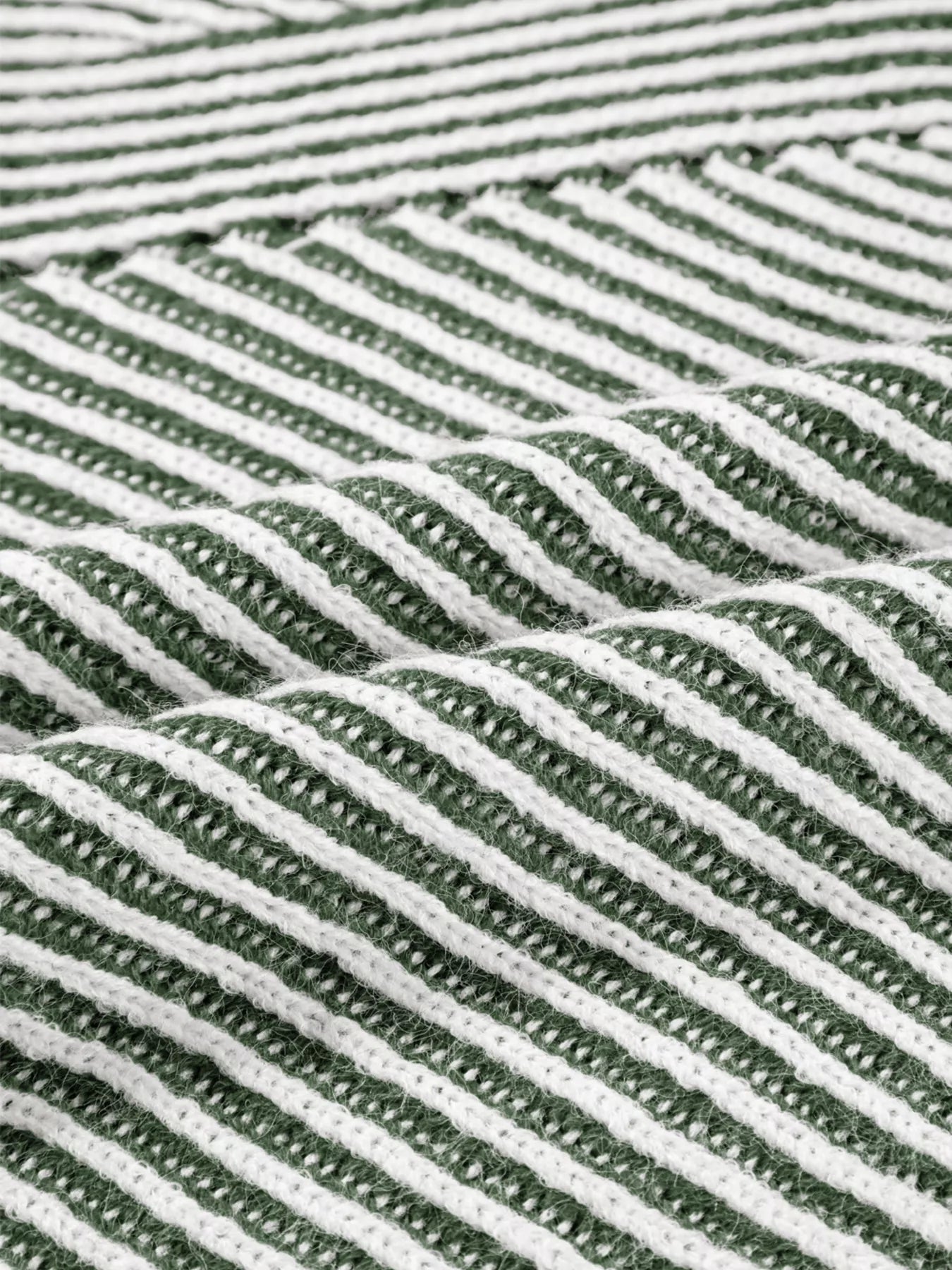 Striped Ribbed Knit Boat Neck Baggy Sweater OutfitFlow