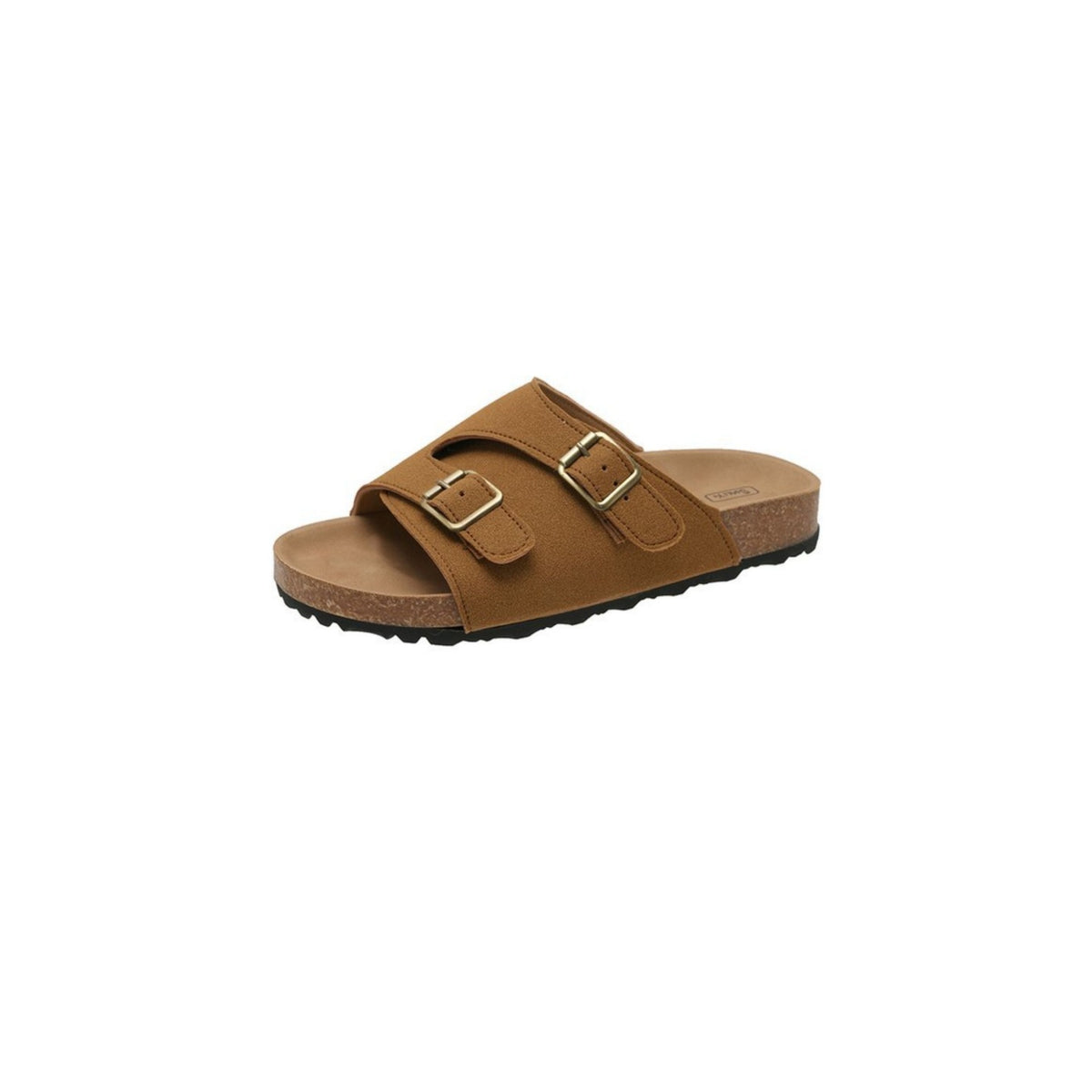 Round Toe Flats Sandals Camel OutfitFlow