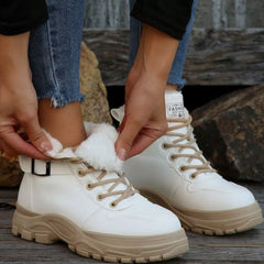 Warm Lined Ankle Boots with Buckle Detail Trendsi