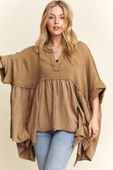 ADORA Oversized Mineral Washed Flare Top OutfitFlow