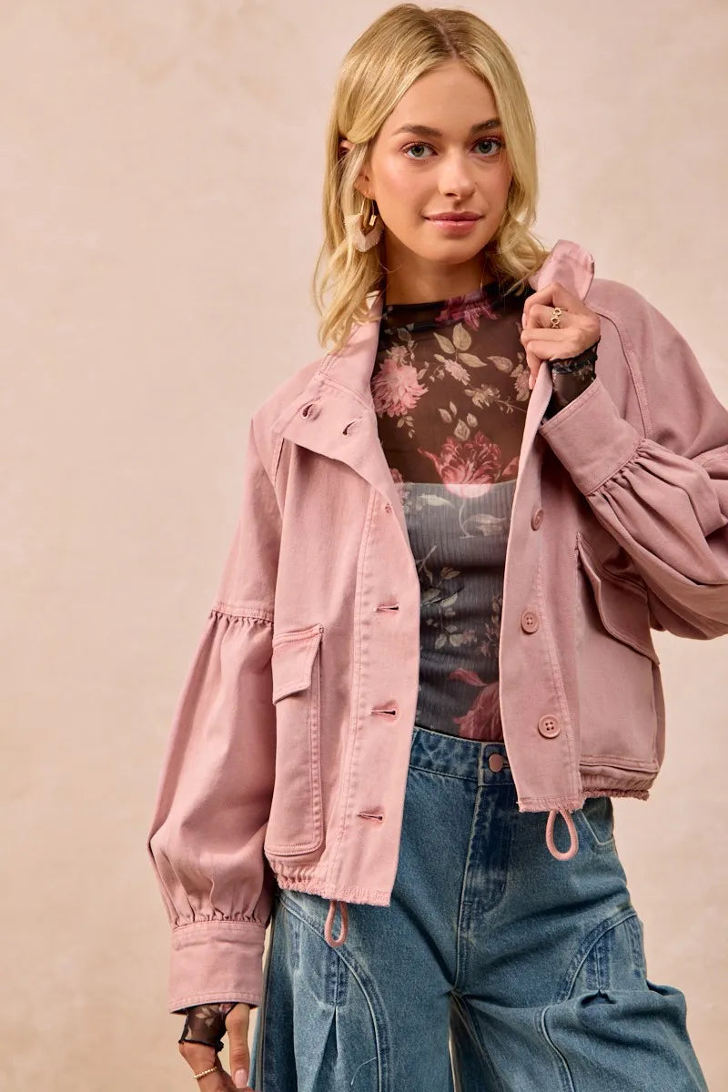 BiBi Flower Printed Mesh Lace Top with Thumb Opening OutfitFlow