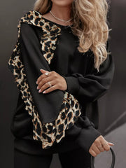 Leopard Trim Top and Pants Set OutfitFlow