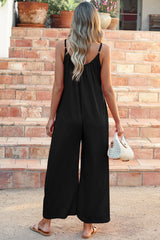 Outfit Flow - V-Neck Spaghetti Strap Jumpsuit