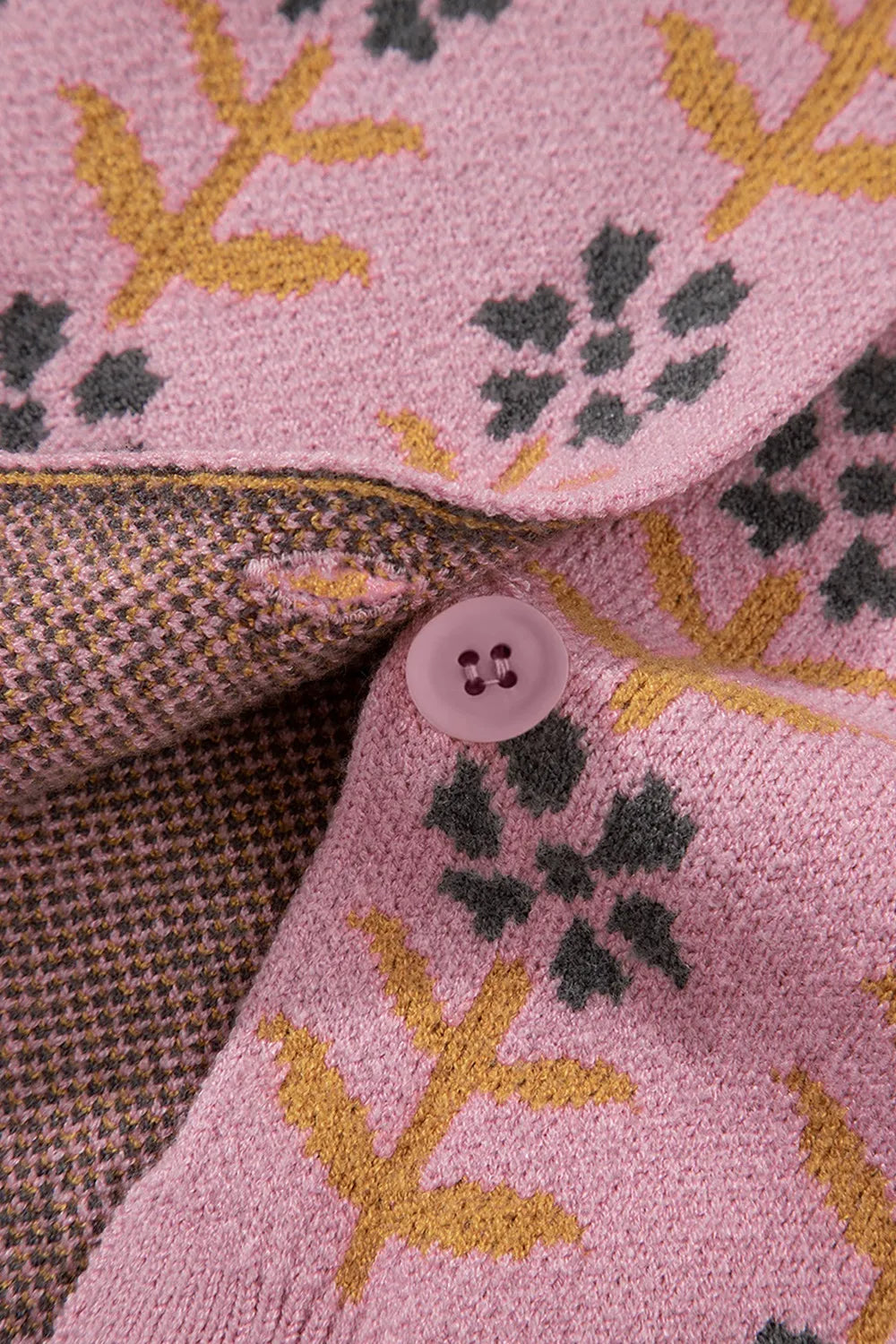 Floral Button-Up Knit Cardigan OutfitFlow