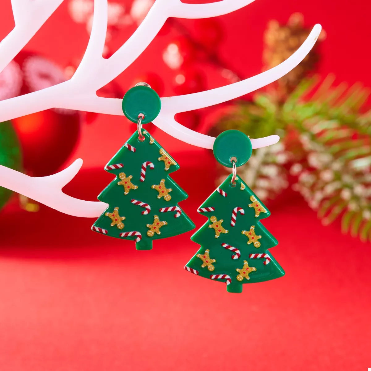 Christmas Tree Drop Earrings OutfitFlow