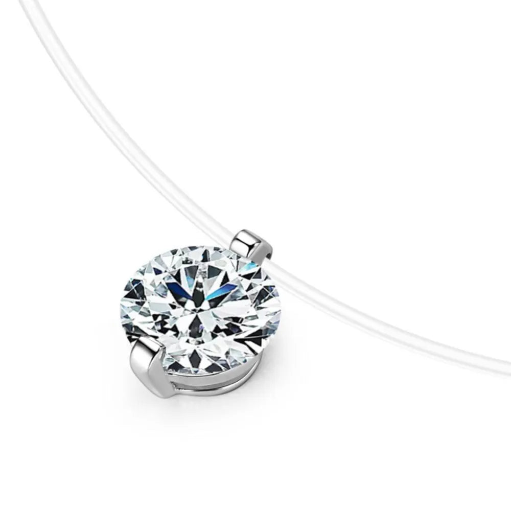 1 Carat Moissanite 925 Sterling Silver Necklace OutfitFlow
