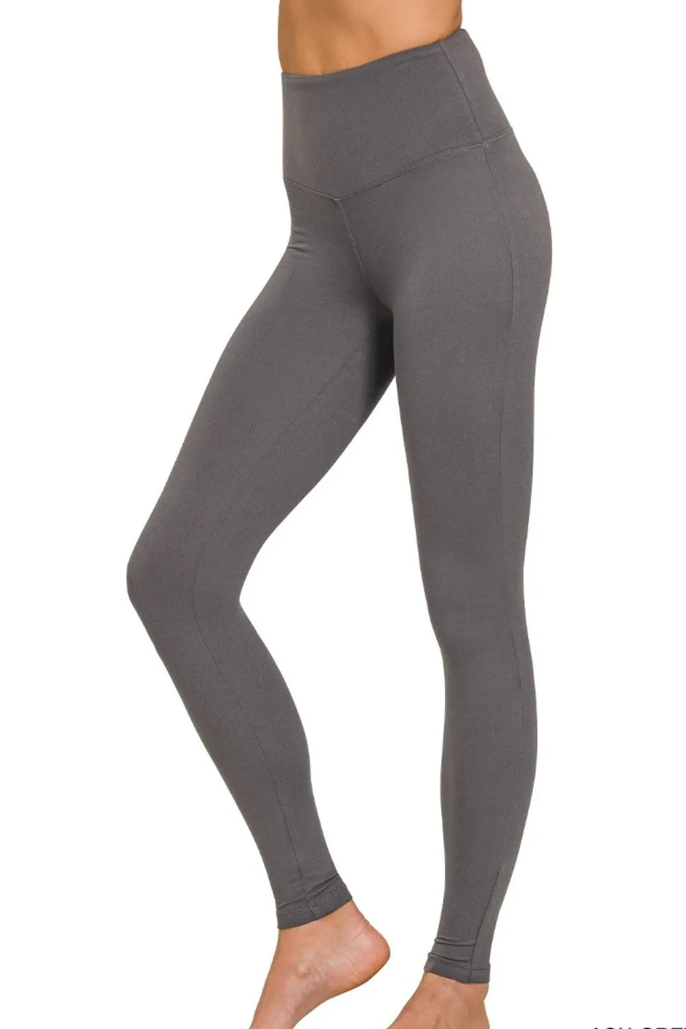 Zenana Premium Microfiber Wide Waistband Leggings OutfitFlow