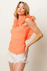 BiBi Merrow Frilled Strap With Neckline Tank Top OutfitFlow