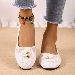Round Toe Flats Slip-Ons OutfitFlow