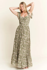 Jade By Jane Ruffle Sleeve Tiered Maxi Dress OutfitFlow