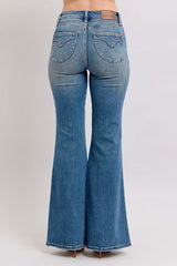 Judy Blue MR Tummy Control Vintage Wash Jeans OutfitFlow