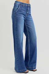 Outfit Flow - RISEN Full Size High Rise Wide Leg Jeans with Slanted Pockets