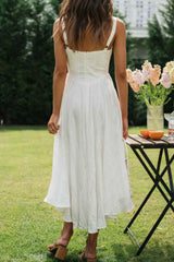 Square Neck Midi Cami Dress OutfitFlow