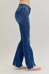 Judy Blue Full Size Mid-rise Non-distressed Hem Bootcut Jeans Plus Size OutfitFlow