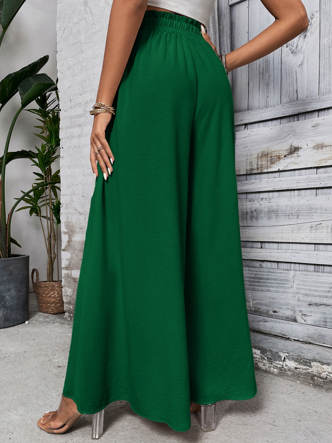 Outfit Flow - Honey Tied High Waist Wide Leg Pants